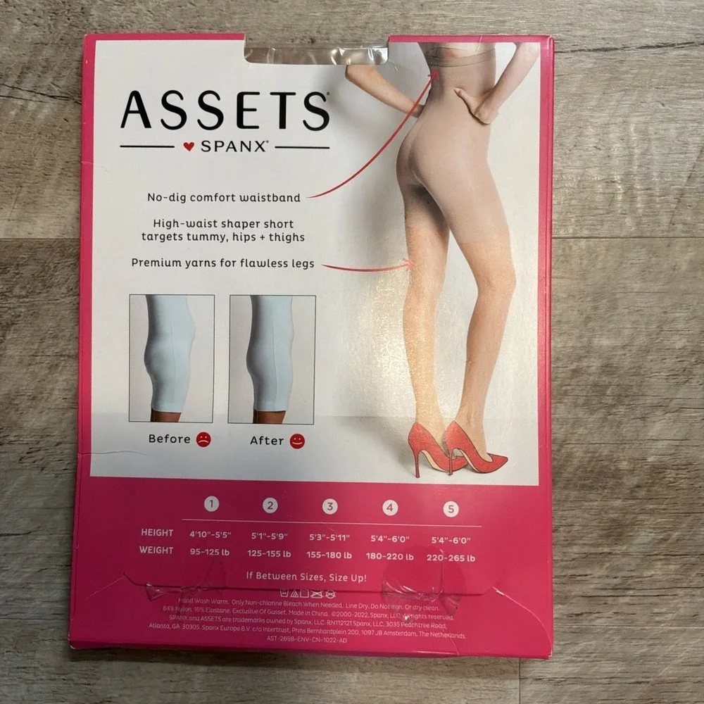 SPANX Assets High Waist Shaping Sheers Pantyhose Shaper Size 1 Nude #269B